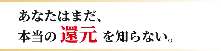 あなたはまだ、本当の還元を知らない